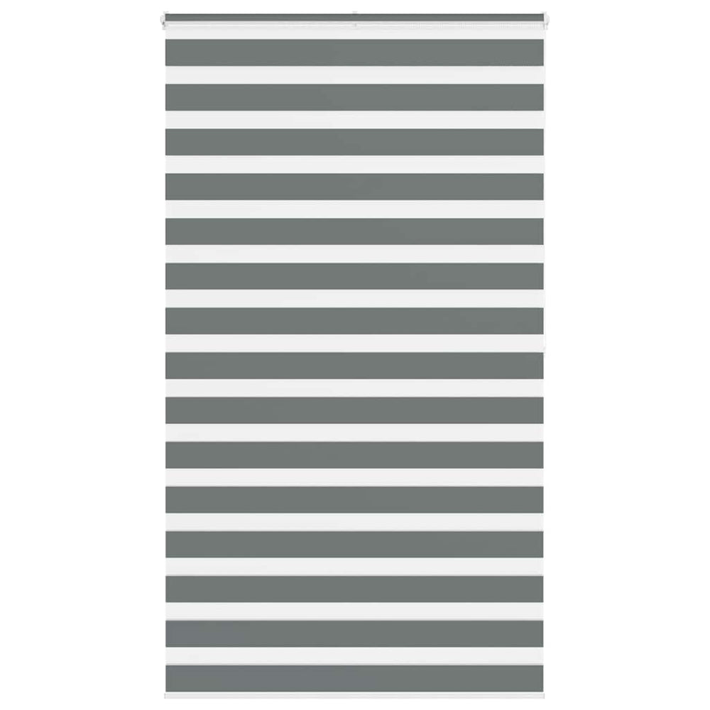 vidaXL Double Roller Blind Dark Gray 130x200 cm Fabric Width 125.9 cm Polyester