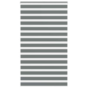 vidaXL Double Roller Blind Dark Gray 130x200 cm Fabric Width 125.9 cm Polyester