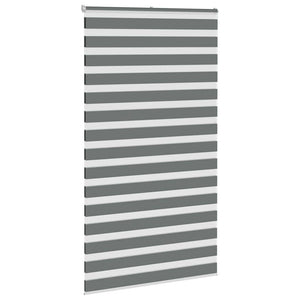 vidaXL Double Roller Blind Dark Gray 130x200 cm Fabric Width 125.9 cm Polyester