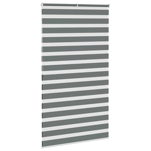 vidaXL Double Roller Blind Dark Gray 130x200 cm Fabric Width 125.9 cm Polyester