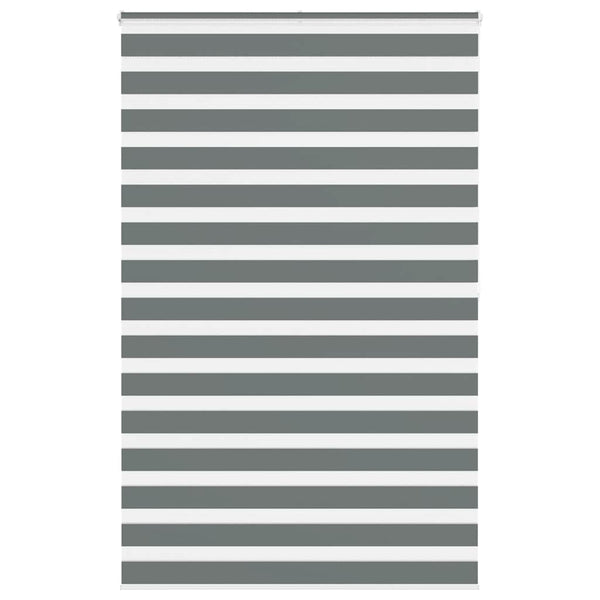 vidaXL Double Roller Blind Dark Grey 140x200 cm Fabric Width 135.9 cm Polyester