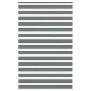 vidaXL Double Roller Blind Dark Grey 145x200 cm Fabric Width 140.9 cm Polyester