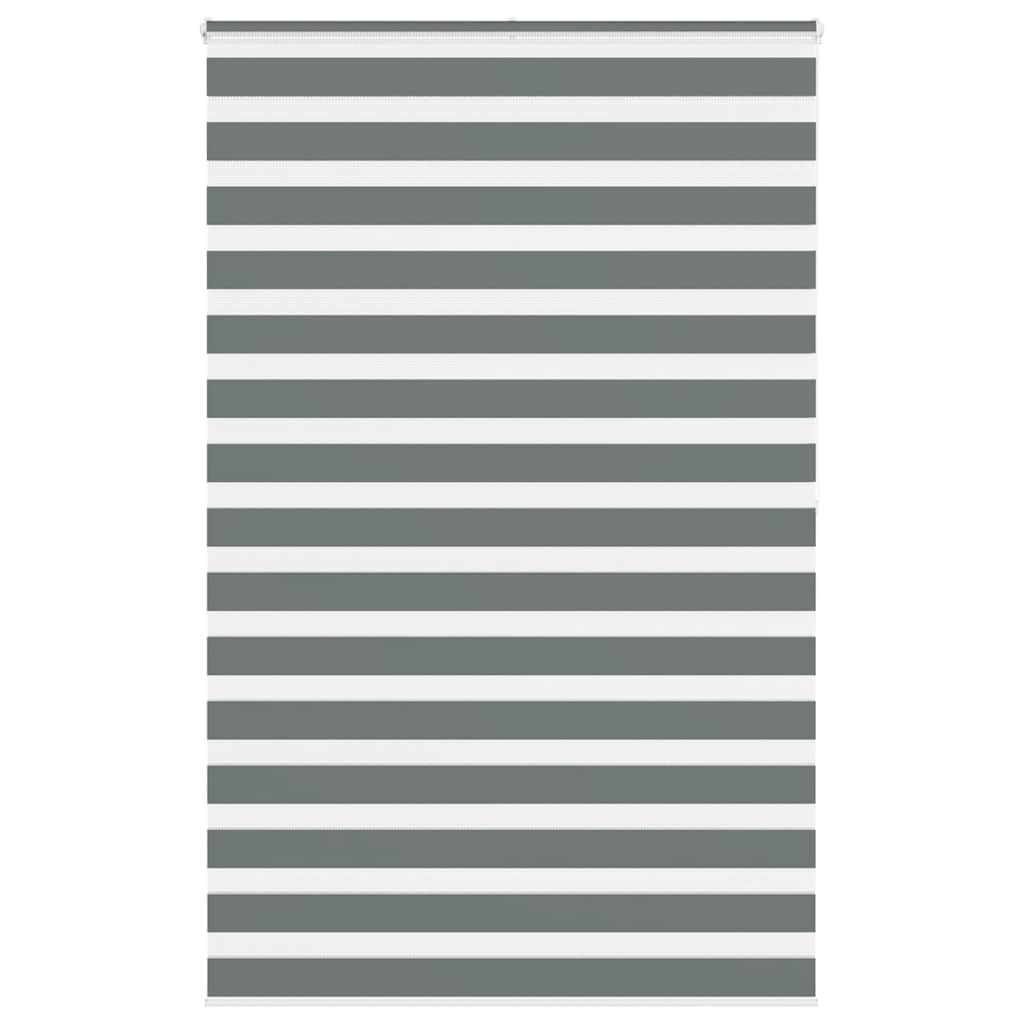 vidaXL Double Roller Blind Dark Grey 145x200 cm Fabric Width 140.9 cm Polyester