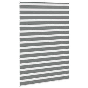 vidaXL Double Roller Blind Dark Grey 155x200 cm Fabric Width 150.9 cm Polyester