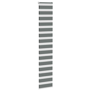 vidaXL Double Roller Blind Dark Grey 40x230 cm Fabric Width 35.9 cm Polyester