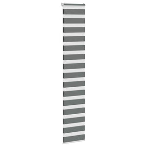vidaXL Double Roller Blind Dark Grey 45x230 cm Fabric Width 40.9 cm Polyester