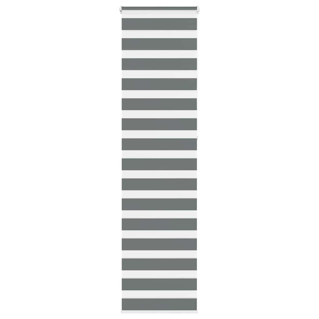 vidaXL Day and Night Blind Dark Grey 55x230 cm Fabric Width 50.9 cm Polyester