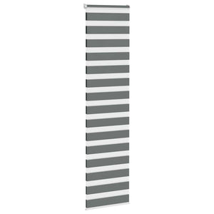 vidaXL Day and Night Blind Dark Grey 55x230 cm Fabric Width 50.9 cm Polyester