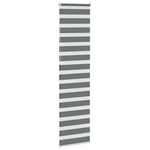 vidaXL Double Roller Blind Dark Grey 60x230 cm Fabric Width 55.9 cm Polyester