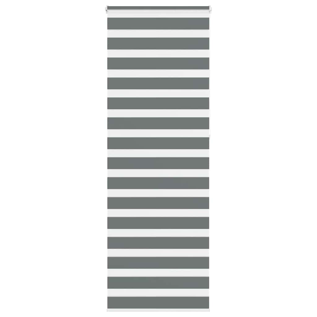vidaXL Double Roller Blind Dark Grey 70x230 cm Fabric Width 65.9 cm Polyester