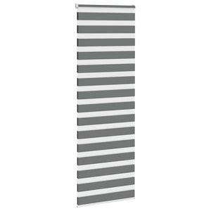 vidaXL Double Roller Blind Dark Grey 75x230 cm Fabric Width 70.9 cm Polyester