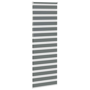 vidaXL Double Roller Blind Dark Grey 75x230 cm Fabric Width 70.9 cm Polyester