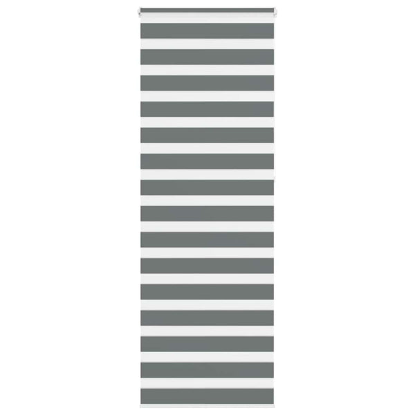 vidaXL Double Roller Blind Dark Grey 85x230 cm Fabric width 80.9 cm Polyester