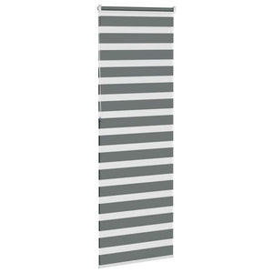 vidaXL Double Roller Blind Dark Grey 85x230 cm Fabric width 80.9 cm Polyester