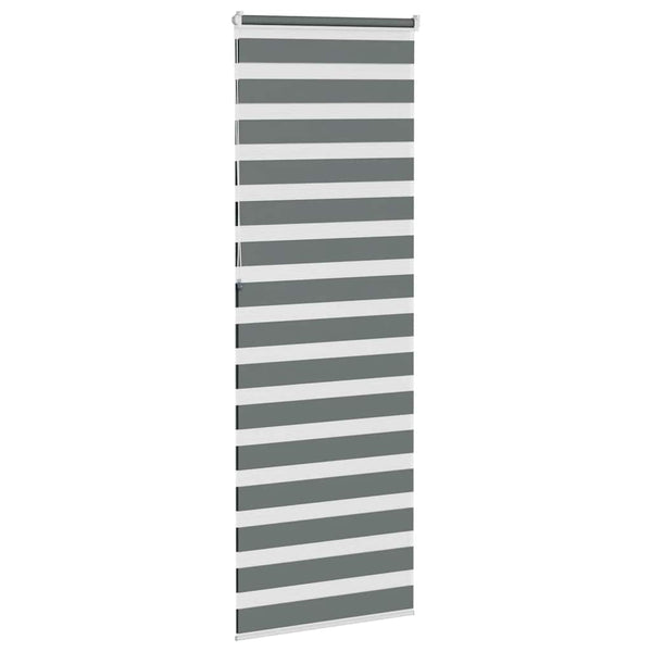 vidaXL Double Roller Blind Dark Grey 90x230 cm Fabric width 85.9 cm Polyester