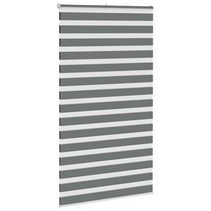 vidaXL Day and Night Blind Dark Grey 120x230 cm Fabric Width 115.9 cm Polyester