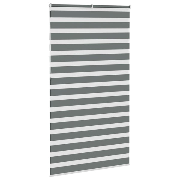 vidaXL Day and Night Blind Dark Grey 120x230 cm Fabric Width 115.9 cm Polyester