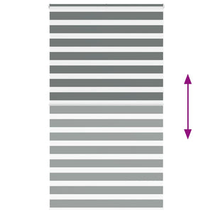 vidaXL Day and Night Blind Dark Grey 120x230 cm Fabric Width 115.9 cm Polyester