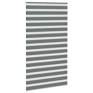 vidaXL Double Roller Blind Dark Grey 135x230 cm Fabric Width 130.9 cm Polyester