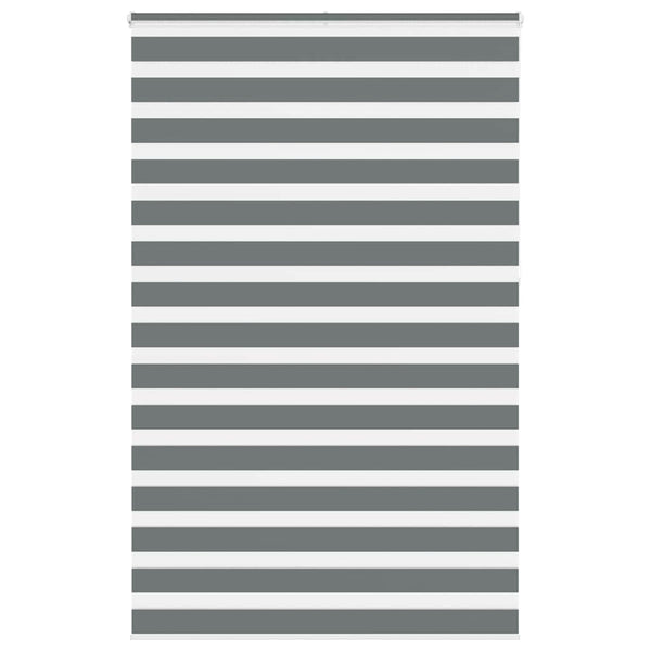 vidaXL Double Roller Blind Dark Grey 140x230 cm Fabric Width 135.9 cm Polyester