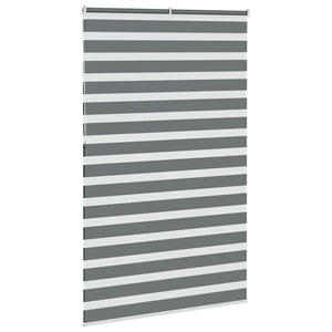 vidaXL Double Roller Blind Dark Gray 145x230cm Fabric Width 140.9 cm Polyester