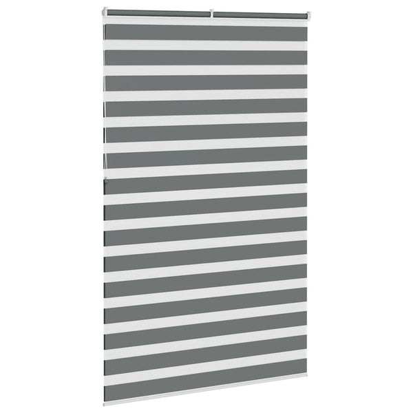 vidaXL Double Roller Blind Dark Gray 145x230cm Fabric Width 140.9 cm Polyester