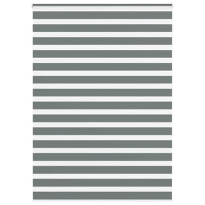 vidaXL Double Roller Blind Dark Grey 155x230 cm Fabric Width 150.9 cm Polyester