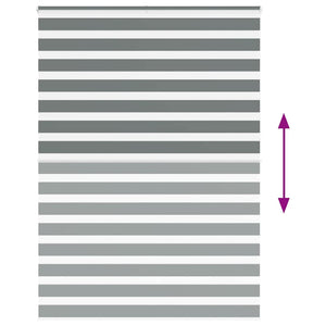 vidaXL Double Roller Blind Dark Grey 155x230 cm Fabric Width 150.9 cm Polyester