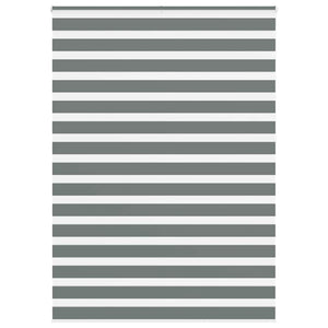 vidaXL Double Roller Blind Dark Grey 160x230cm Fabric Width 155.9 cm Polyester