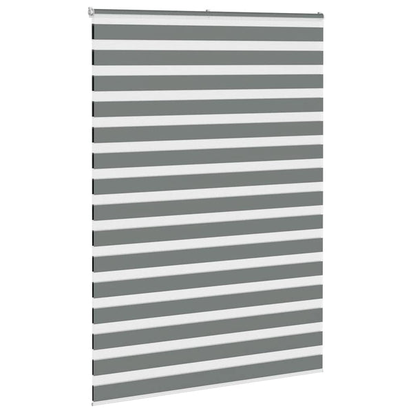 vidaXL Double Roller Blind Dark Grey 160x230cm Fabric Width 155.9 cm Polyester