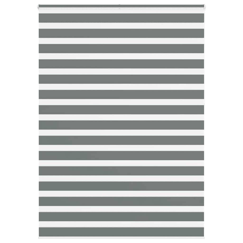vidaXL Double Roller Blind Dark Grey 165x230 cm Fabric Width 160.9 cm Polyester