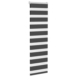 vidaXL Double Roller Blind Black 45x100 cm Fabric Width 40.9 cm Polyester