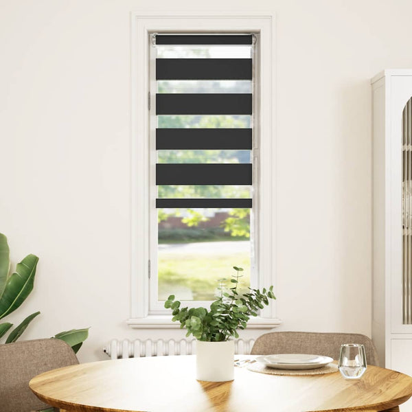 vidaXL Day and Night Blind Black 50x100 cm Fabric width 45.9 cm Polyester