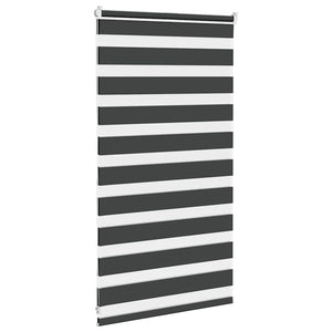 vidaXL Day and Night Blind Black 75x100 cm Fabric width 70.9 cm Polyester