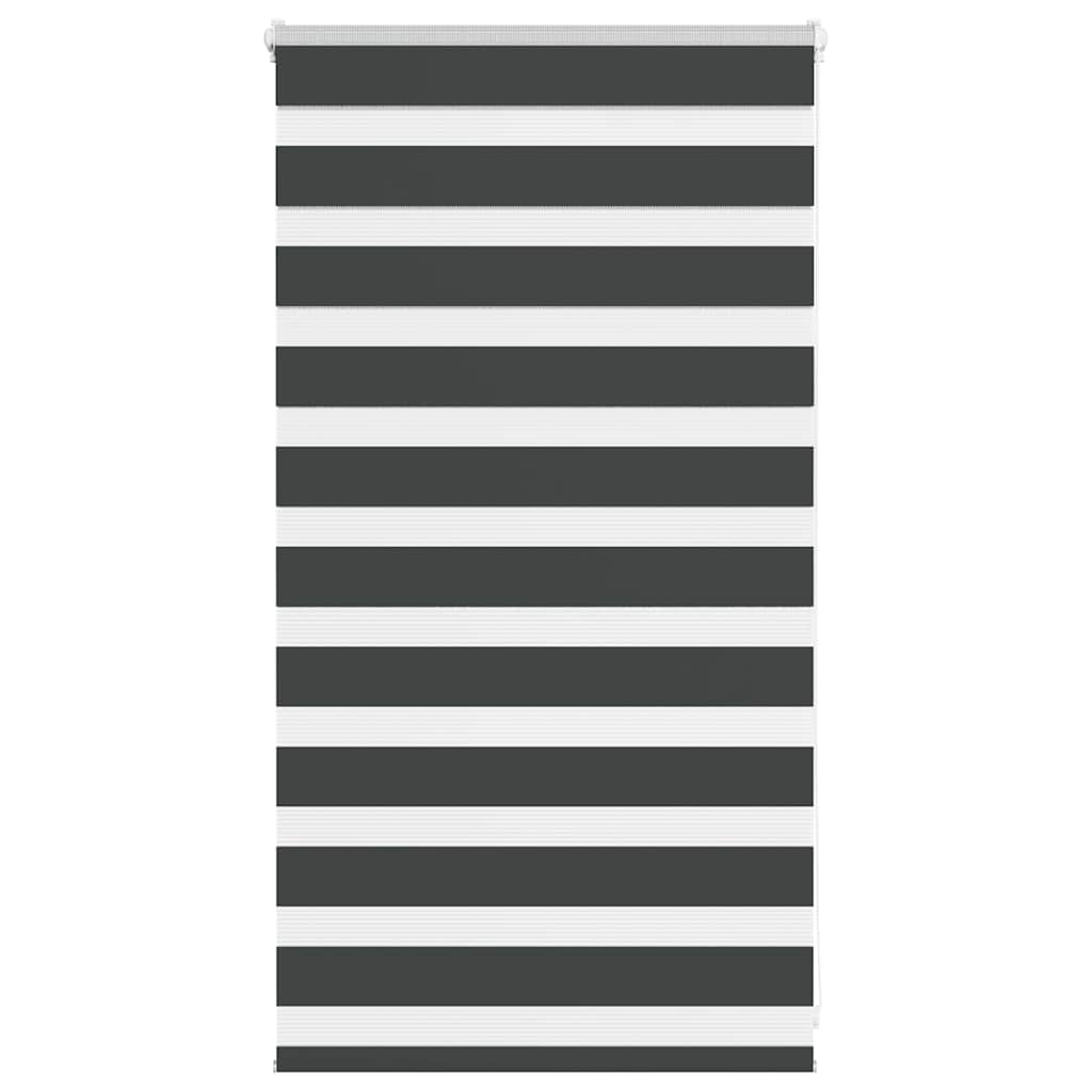 vidaXL Day/Night Roller Blind Black 80x100 cm Fabric Width 75.9 cm Polyester