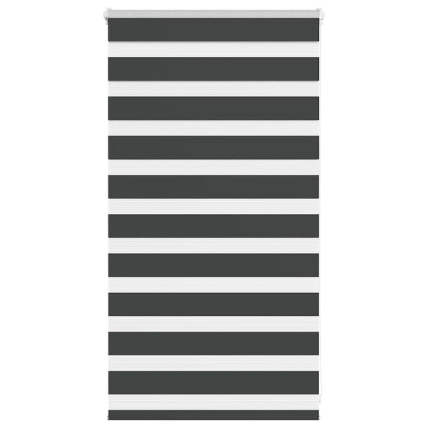 vidaXL Day/Night Roller Blind Black 80x100 cm Fabric Width 75.9 cm Polyester