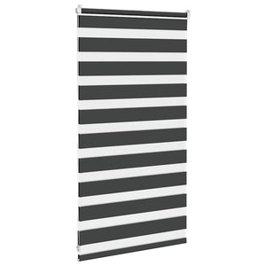 vidaXL Day/Night Roller Blind Black 80x100 cm Fabric Width 75.9 cm Polyester