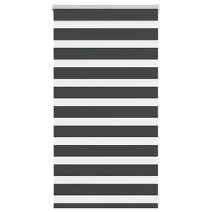 vidaXL Double Roller Blind Black 85x100 cm Fabric width 80.9 cm Polyester