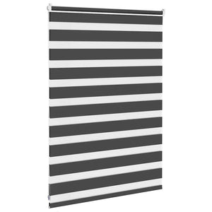 vidaXL Double Roller Blind Black 110x100 cm Fabric Width 105.9 cm Polyester
