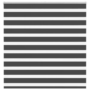 vidaXL Double Roller Blind Black 140x100 cm Fabric width 135.9 cm Polyester