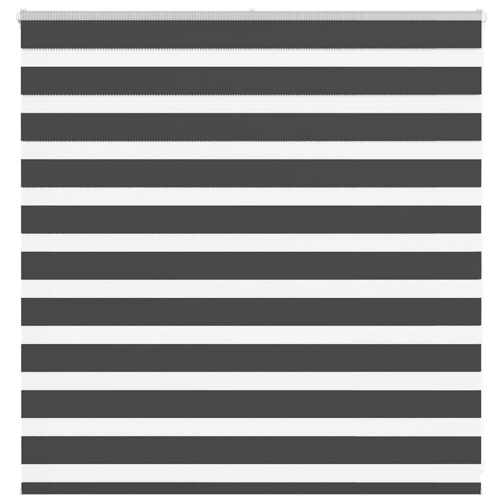 vidaXL Double Roller Blind Black 140x100 cm Fabric width 135.9 cm Polyester