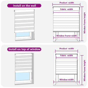 vidaXL Double Roller Blind Black 140x100 cm Fabric width 135.9 cm Polyester