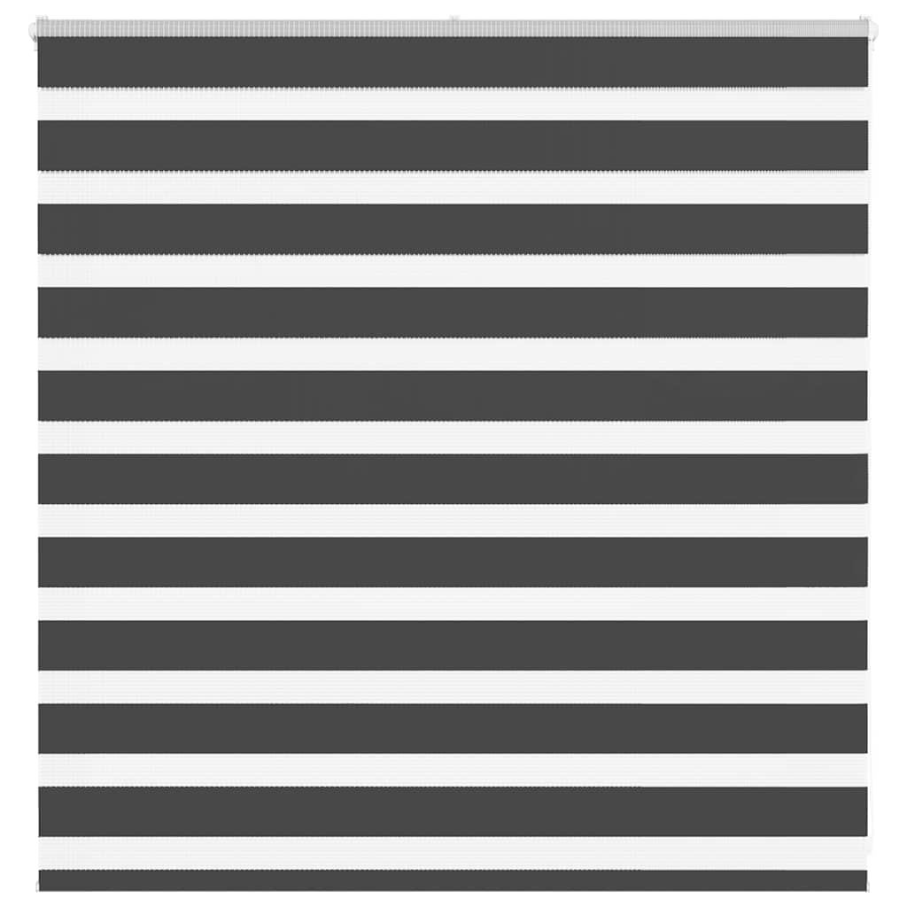 vidaXL Double Roller Blind Black 145x100 cm Fabric Width 140.9 cm Polyester