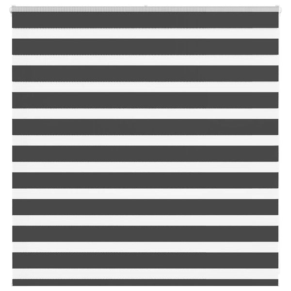 vidaXL Double Roller Blind Black 145x100 cm Fabric Width 140.9 cm Polyester