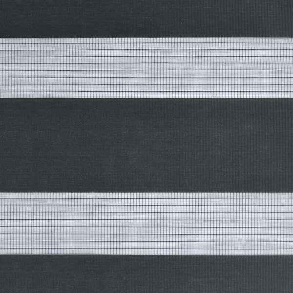 vidaXL Double Roller Blind Black 150x100 cm Fabric Width 145.9 cm Polyester