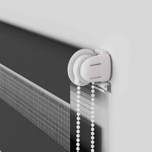 vidaXL Day/Night Roller Blind Black 45x150 cm Fabric Width 40.9 cm Polyester