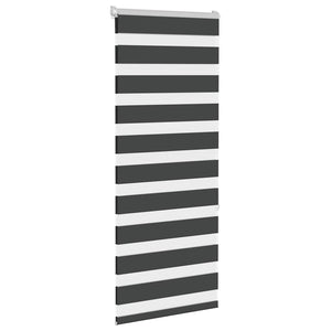 vidaXL Day and Night Blind Black 55x150 cm Fabric width 50.9 cm Polyester