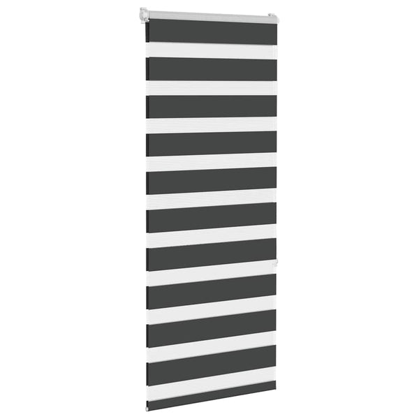 vidaXL Day and Night Blind Black 55x150 cm Fabric width 50.9 cm Polyester
