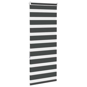 vidaXL Day and Night Blind Black 55x150 cm Fabric width 50.9 cm Polyester