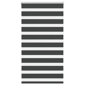 vidaXL Double Roller Blind Black 75x150 cm Fabric width 70.9 cm Polyester